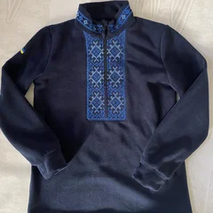 Тепла Вишиванка Синій Орнамент